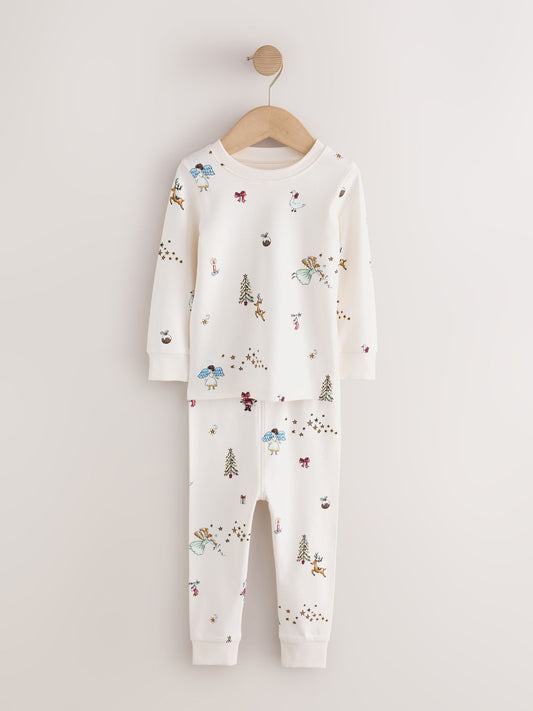 White Christmas Snuggle Pyjamas Set (9mths-12yrs) - image 1