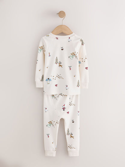White Christmas Snuggle Pyjamas Set (9mths-12yrs) - image 2