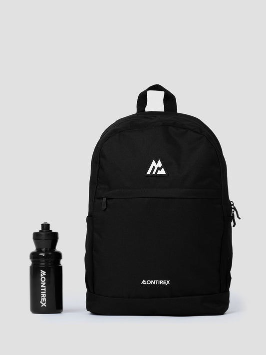 Montirex Black Essential Backpack and Water Bottle Set image 1