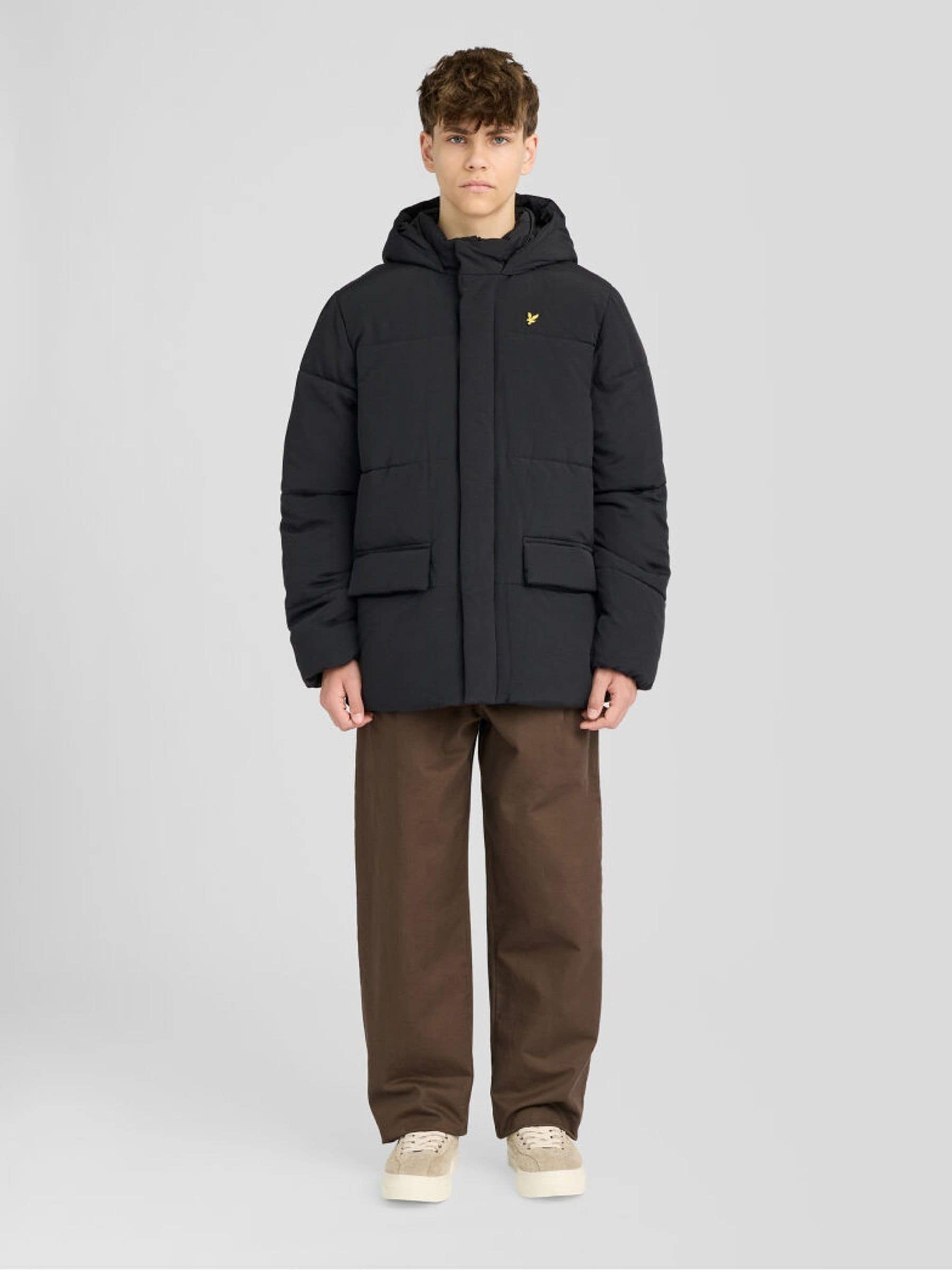 Dsiney Kidz - Lyle & Scott Black Nylon Padded Coat image 2