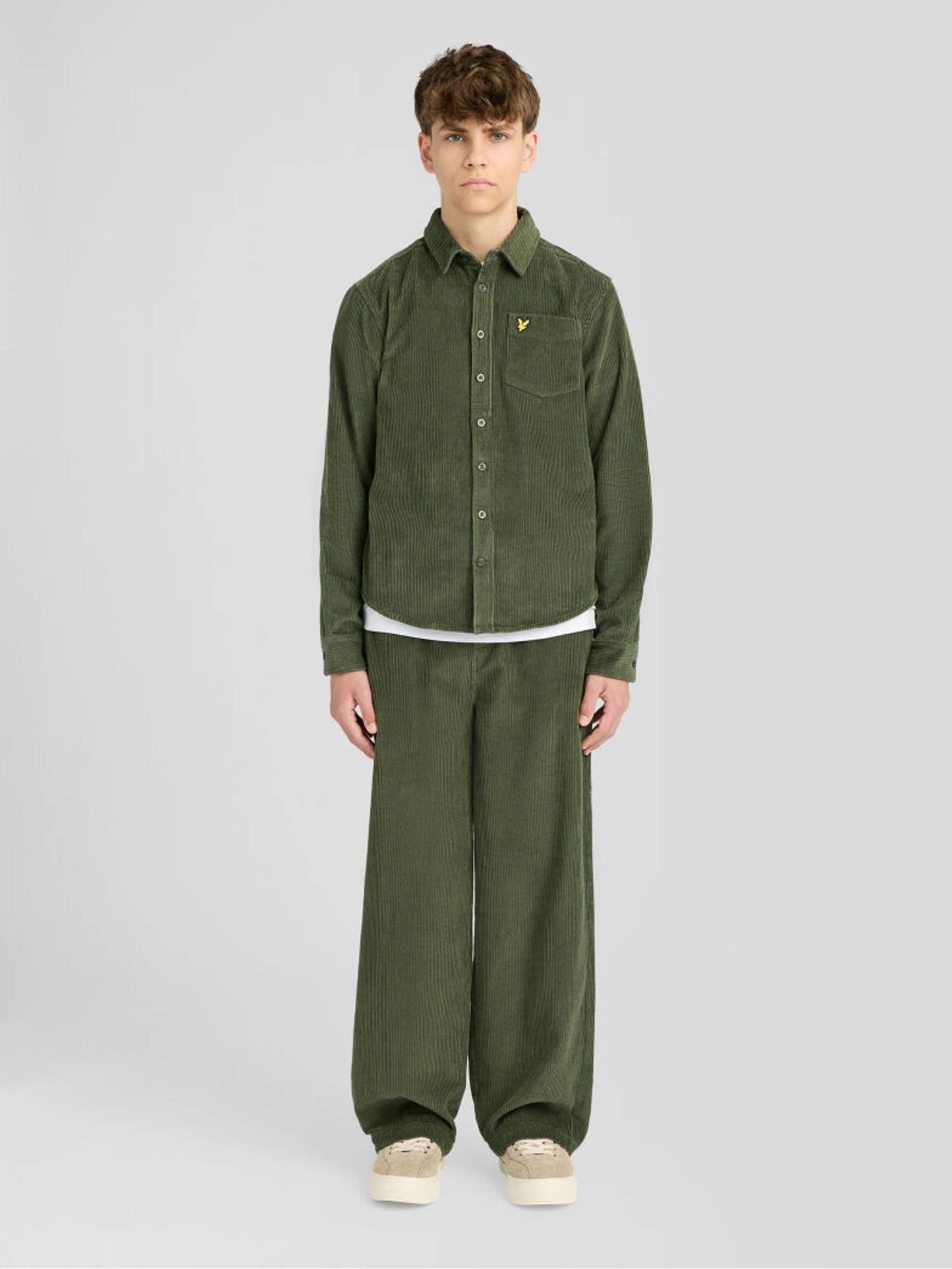 Dsiney Kidz - Lyle & Scott Green Cord Long Sleeve Shirt image 2