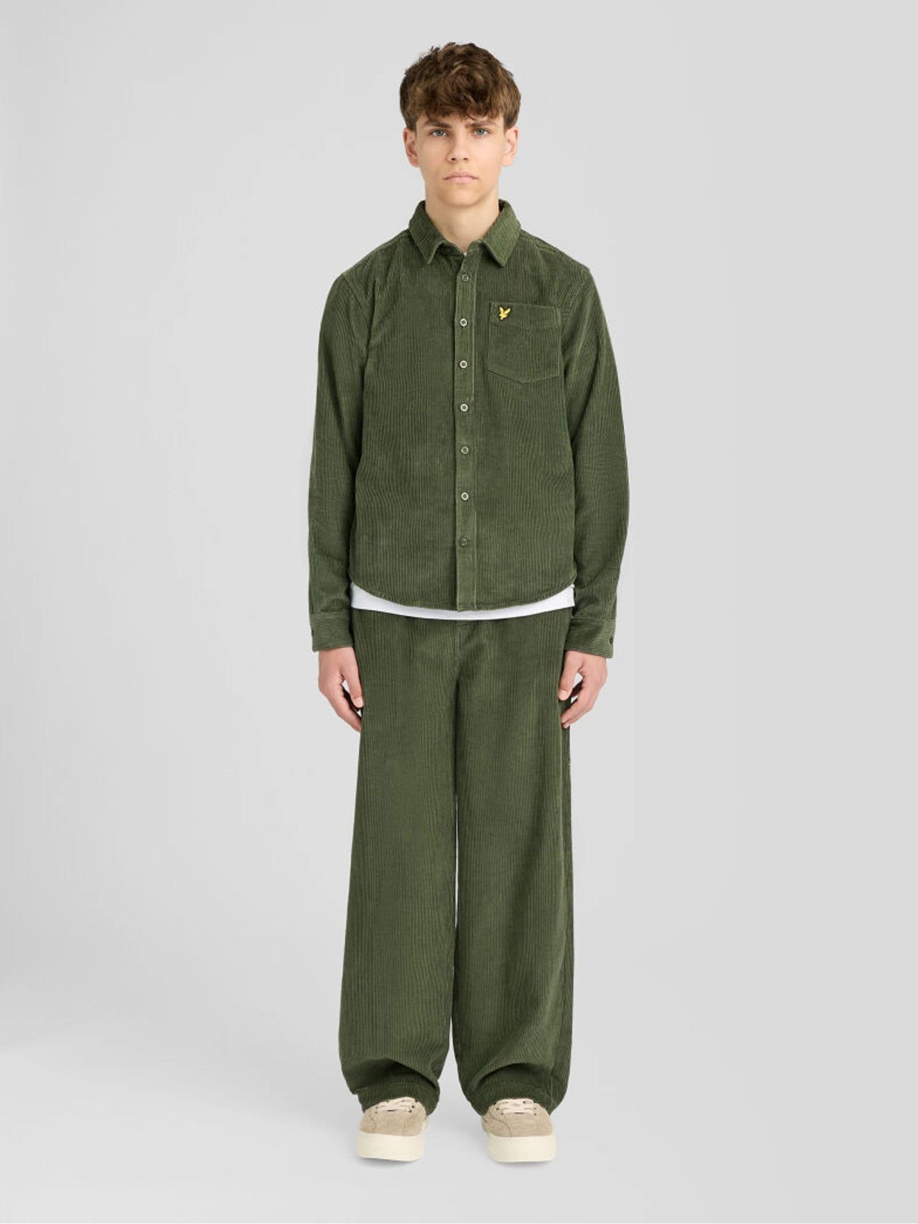 Dsiney Kidz - Lyle & Scott Green Cord Long Sleeve Shirt image 2