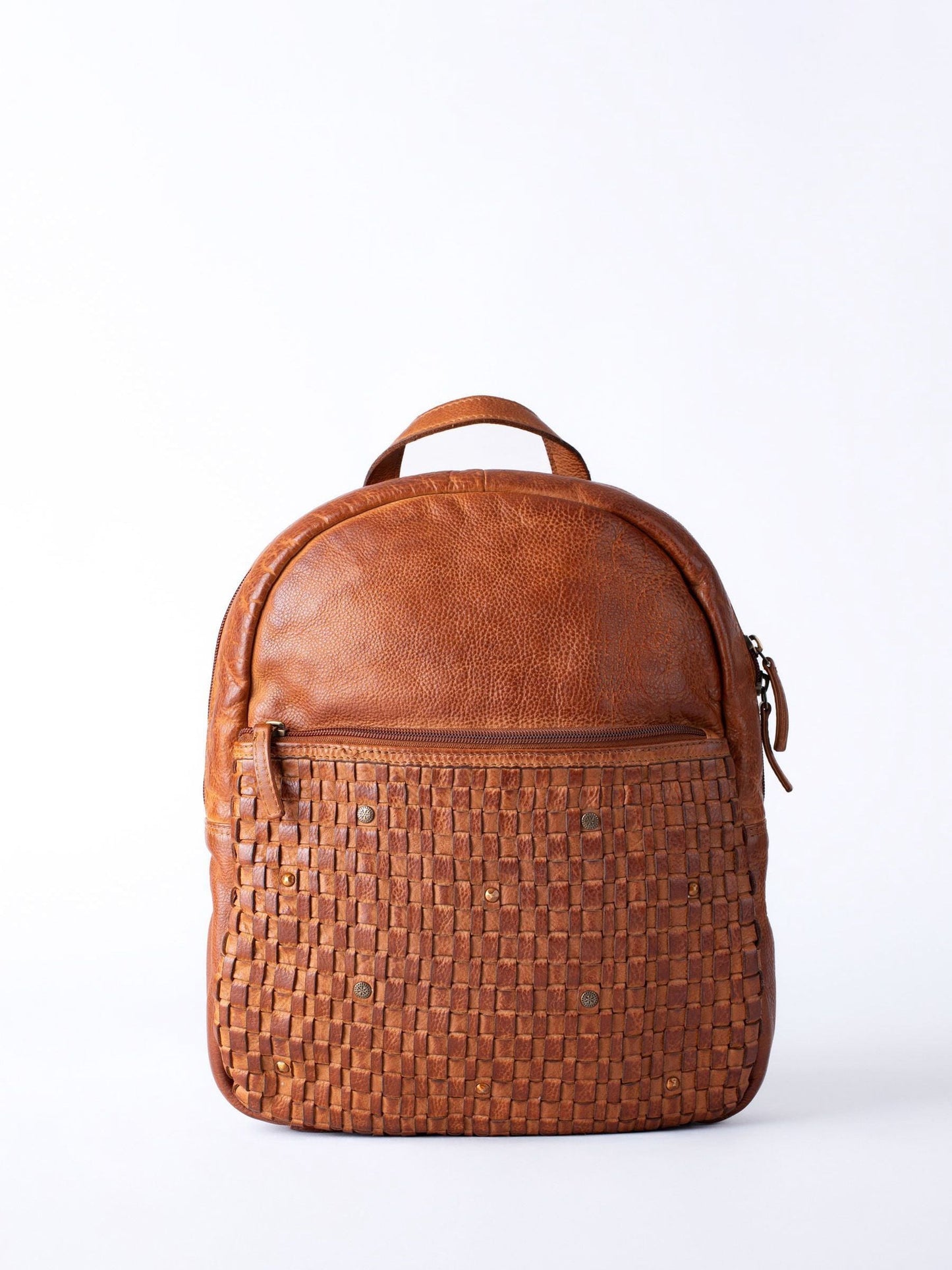 Lakeland Leather Brown Storrs Woven Backpack image 1