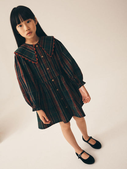 Dsiney Kidz - Red Collar Tartan Dress (3-16yrs) image 2