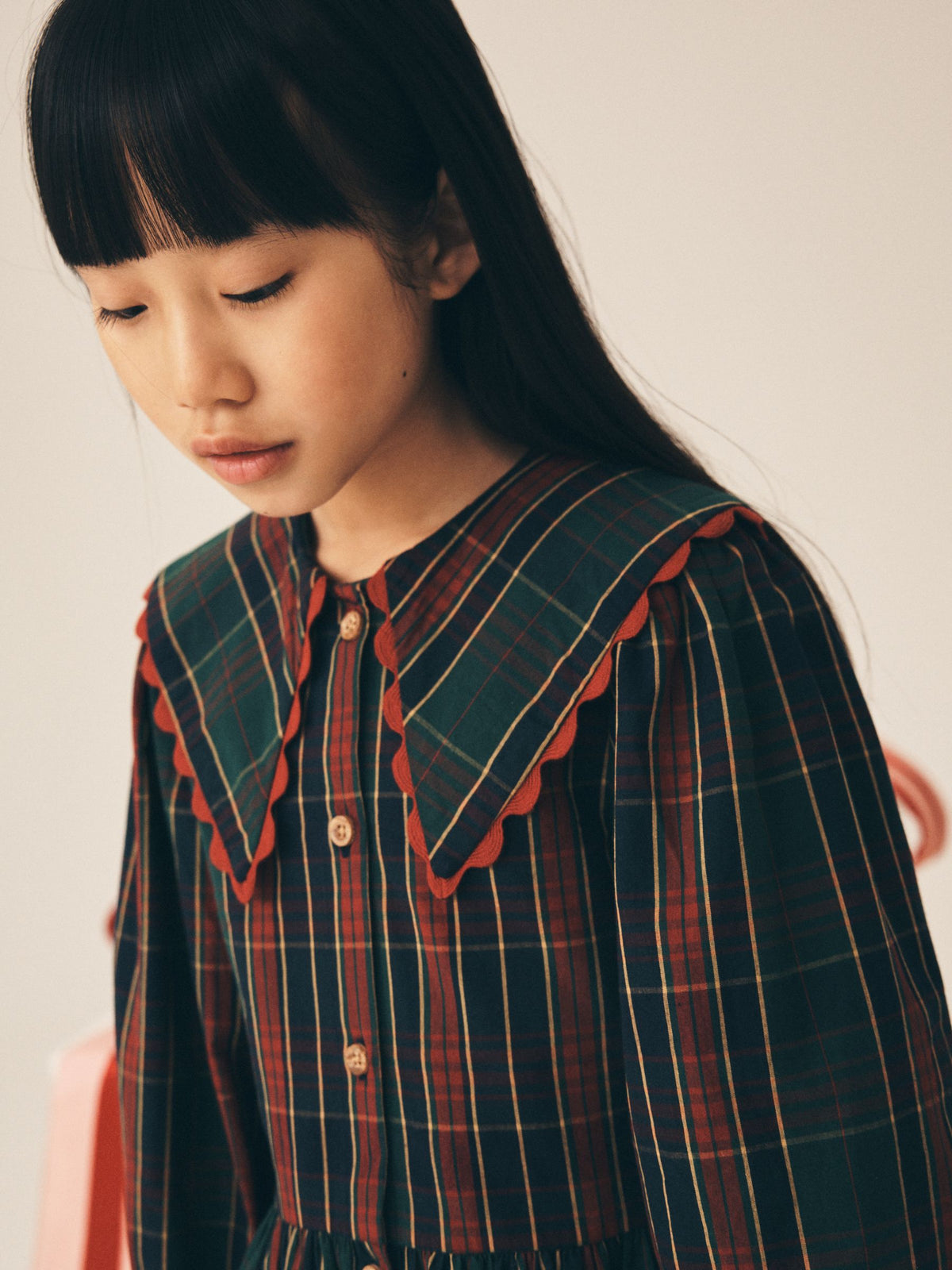 Dsiney Kidz - Red Collar Tartan Dress (3-16yrs) image 4
