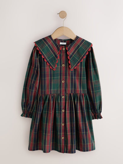 Dsiney Kidz - Red Collar Tartan Dress (3-16yrs) image 5