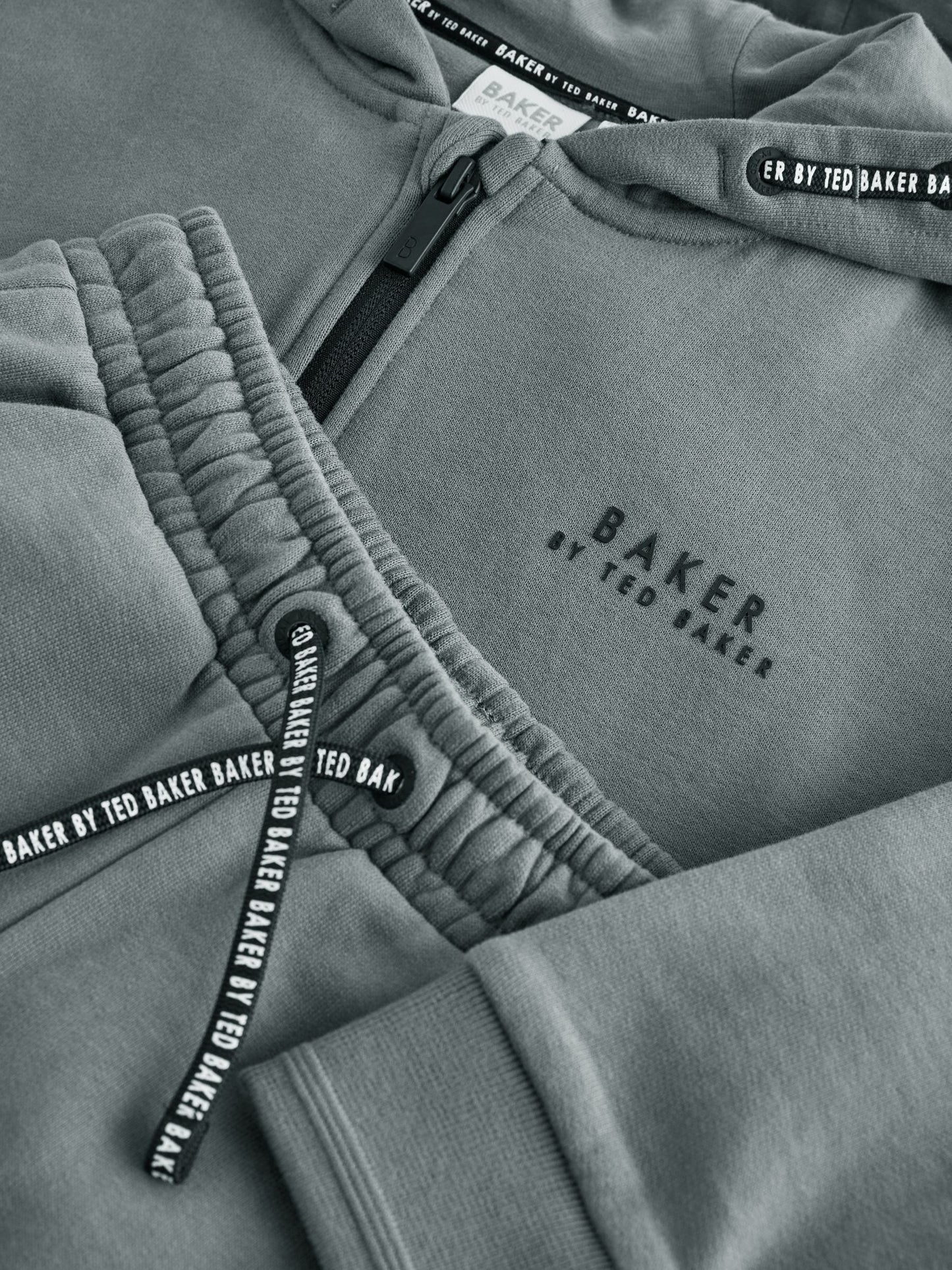Dsiney Kidz - Baker by Ted Baker Charcoal Grey Baker by Ted Baker Zip Through Hoodie and Jogger Set image 10