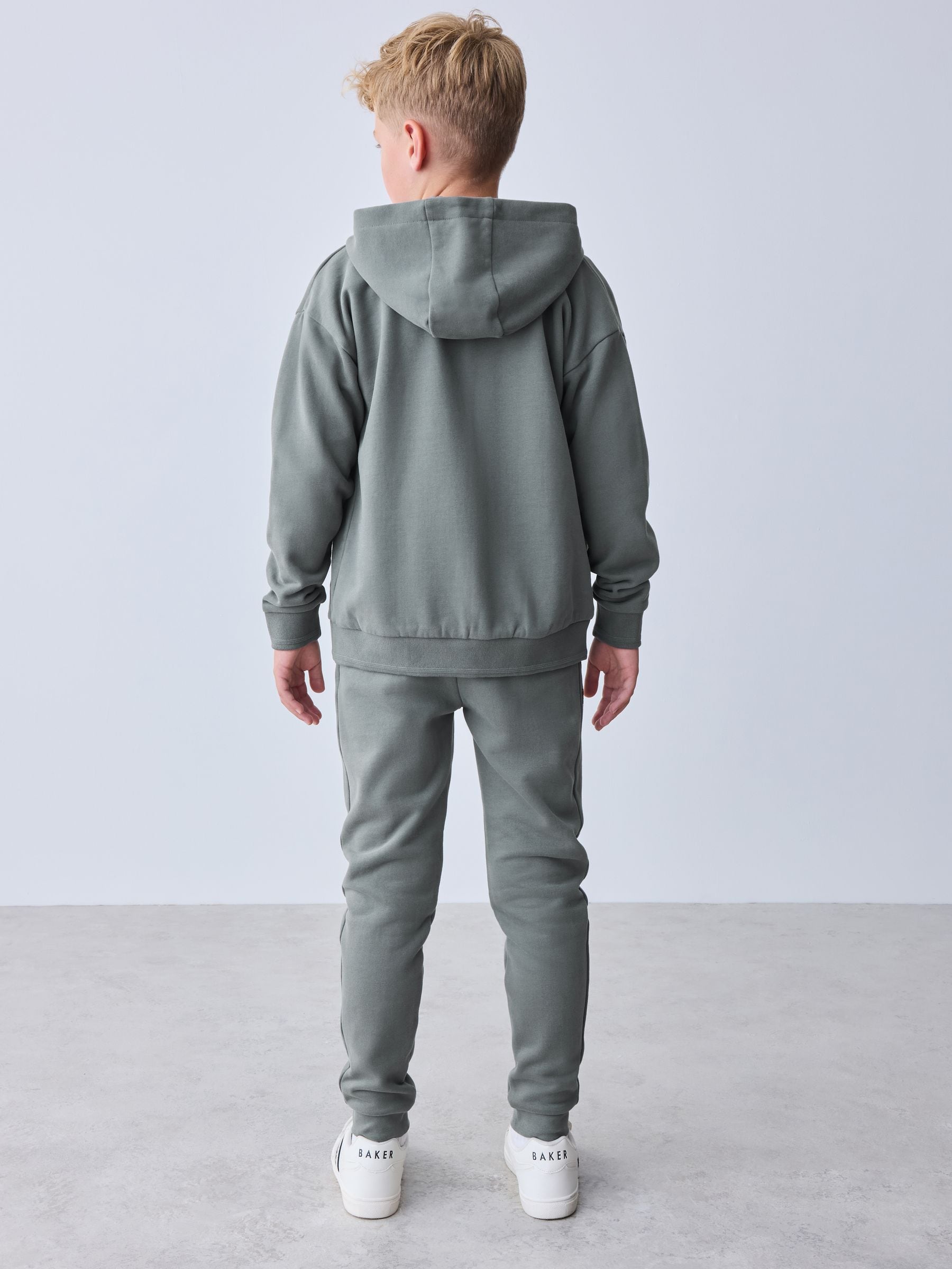 Dsiney Kidz - Baker by Ted Baker Charcoal Grey Baker by Ted Baker Zip Through Hoodie and Jogger Set image 2