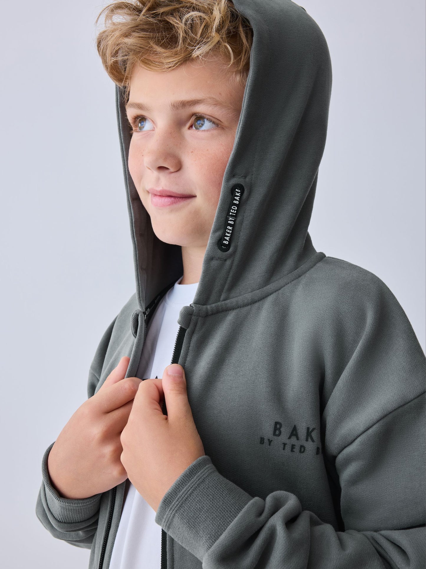 Dsiney Kidz - Baker by Ted Baker Charcoal Grey Baker by Ted Baker Zip Through Hoodie and Jogger Set image 4