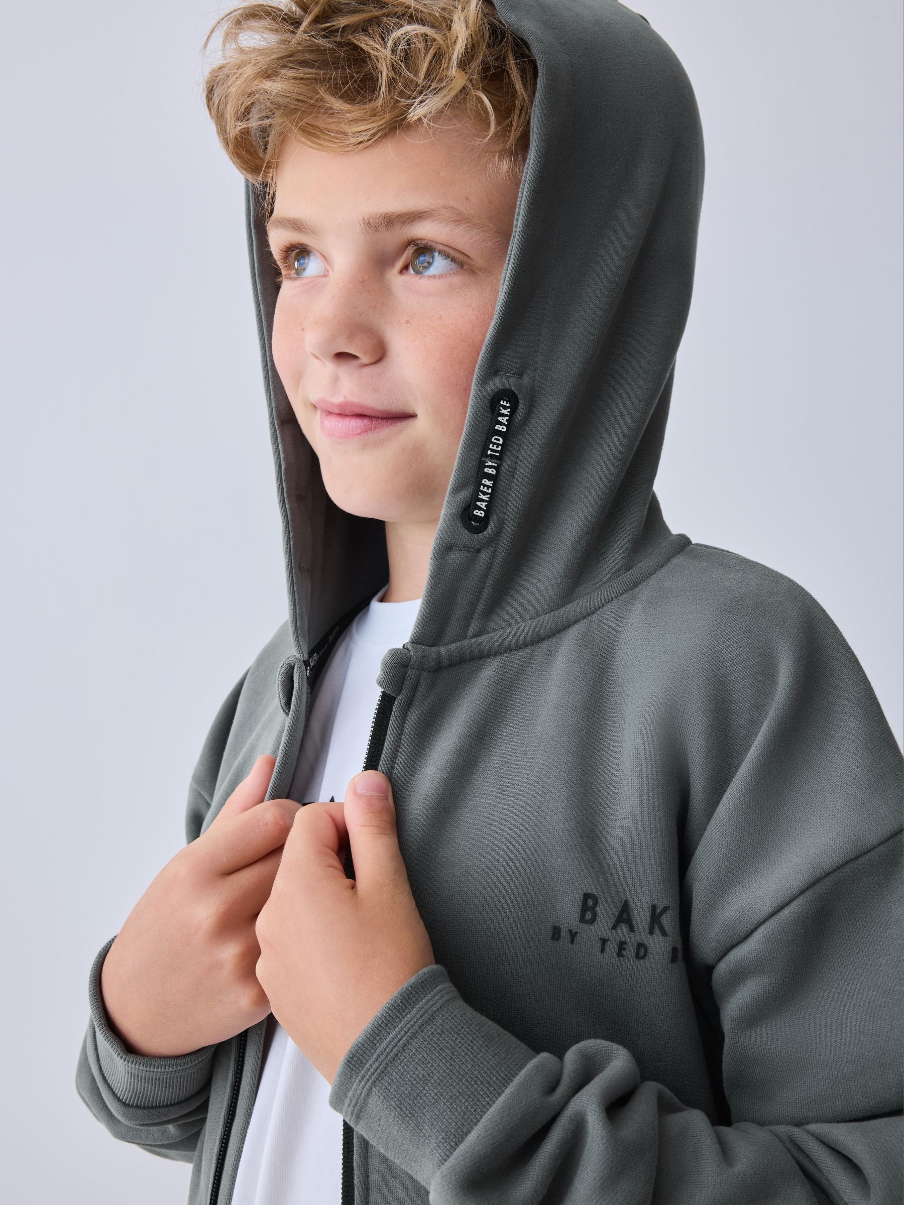 Dsiney Kidz - Baker by Ted Baker Charcoal Grey Baker by Ted Baker Zip Through Hoodie and Jogger Set image 4