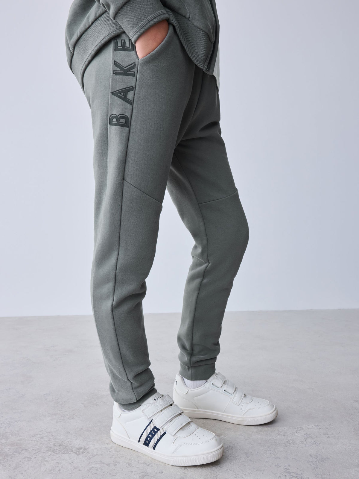 Dsiney Kidz - Baker by Ted Baker Charcoal Grey Baker by Ted Baker Zip Through Hoodie and Jogger Set image 5