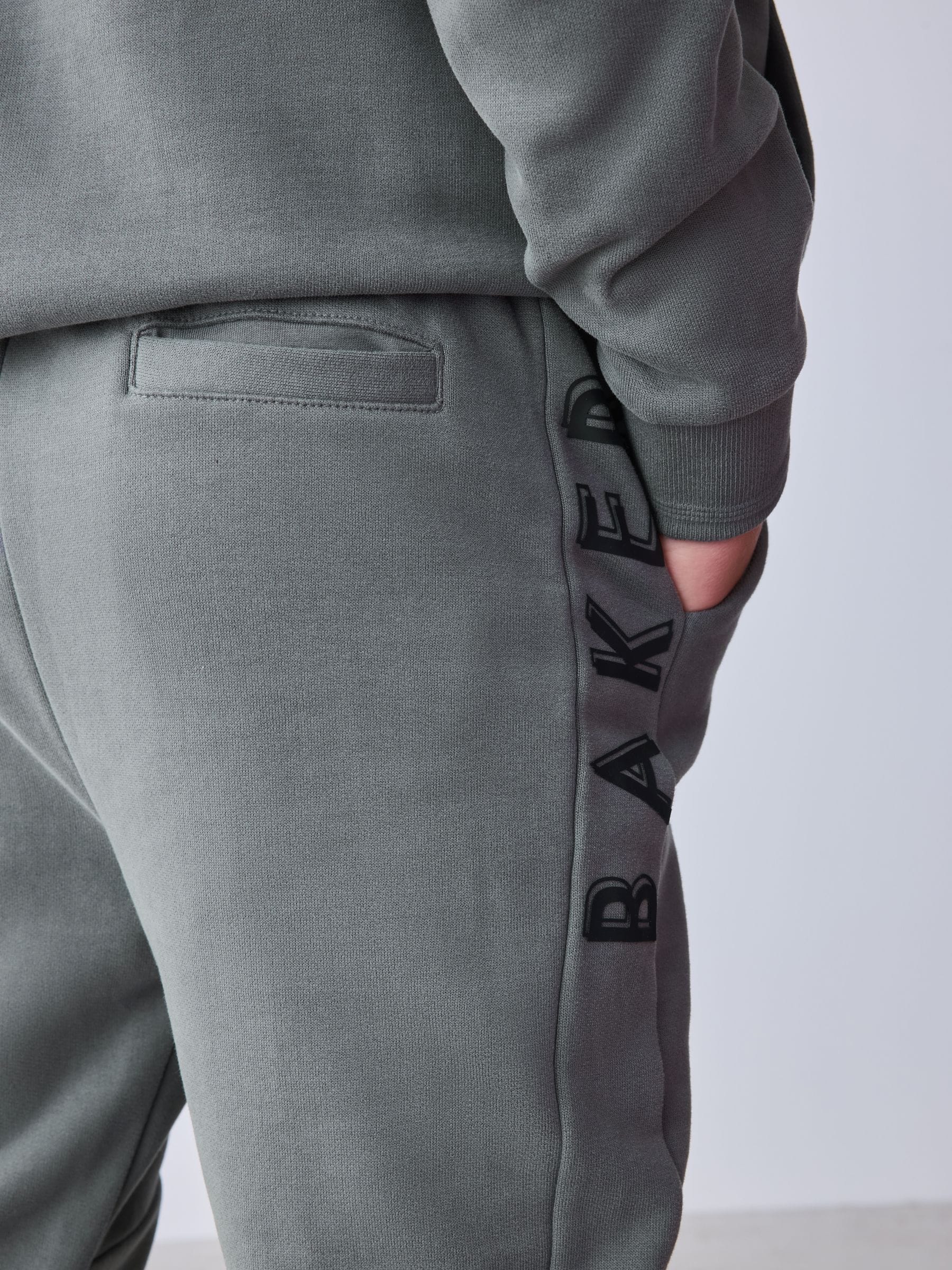 Dsiney Kidz - Baker by Ted Baker Charcoal Grey Baker by Ted Baker Zip Through Hoodie and Jogger Set image 6