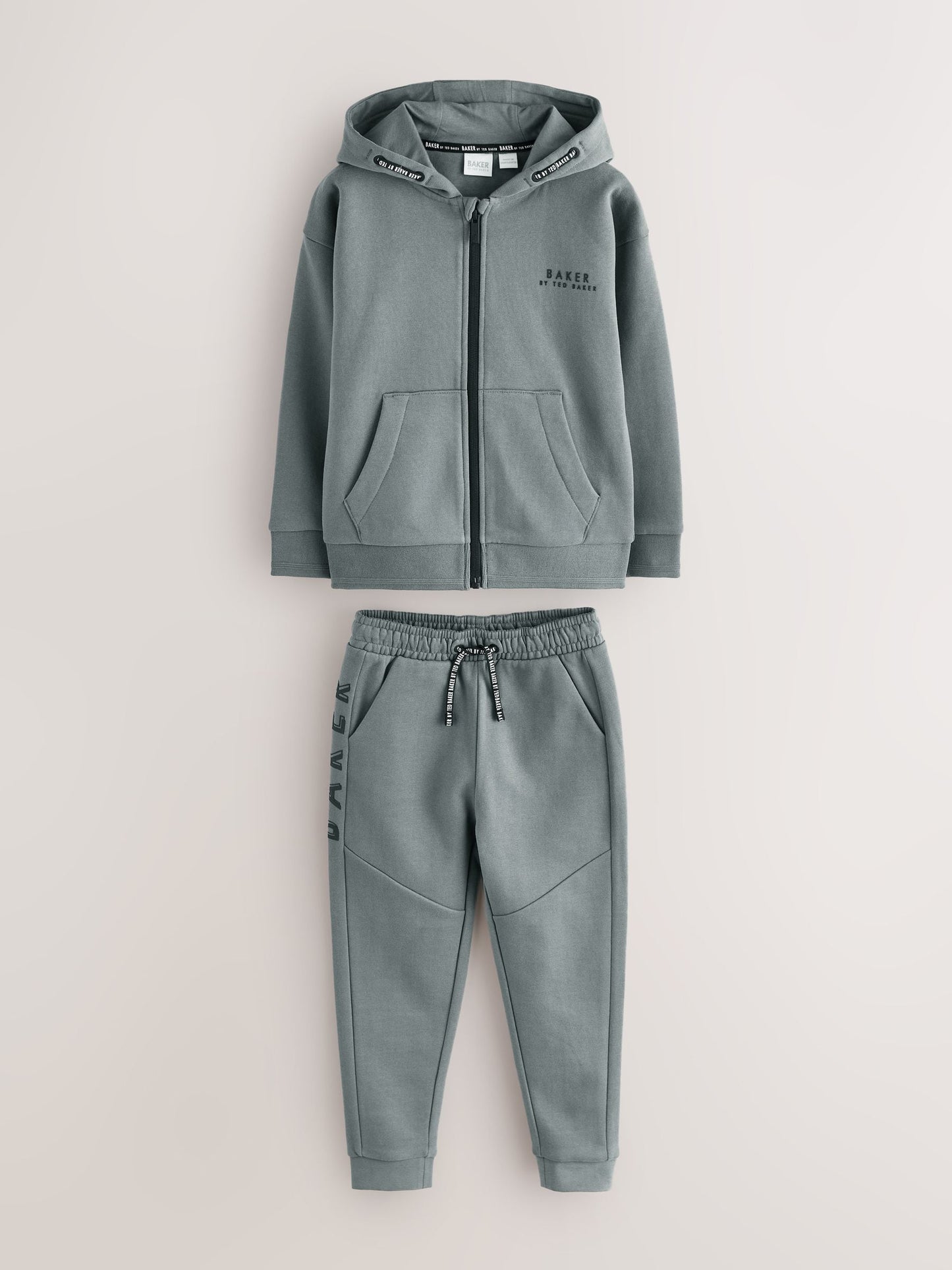 Dsiney Kidz - Baker by Ted Baker Charcoal Grey Baker by Ted Baker Zip Through Hoodie and Jogger Set image 8