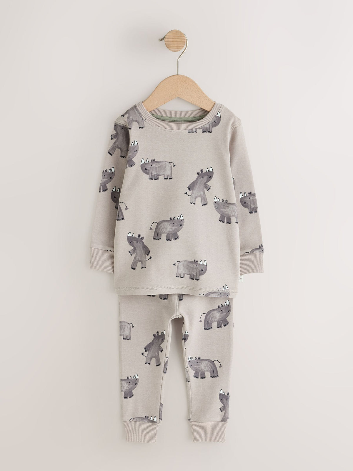 Neutral/Blush Animals Snuggle Pyjamas 3 Pack (9mths-10yrs) - image 2