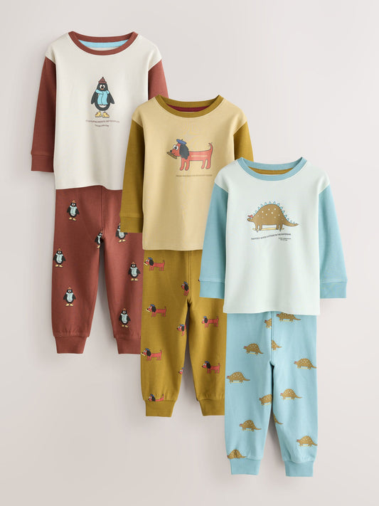Blue/Green Animal Characters Relaxed Snuggle Pyjamas 3 Pack (9mths-10yrs) - image 1