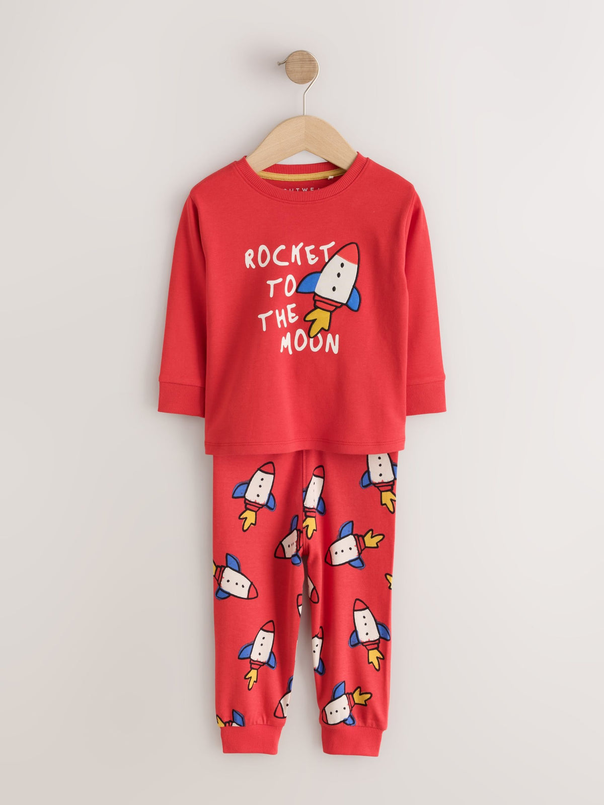 Red/Brown/Mustard Graphic Snuggle Pyjamas 3 Pack (9mths-8yrs) - image 4