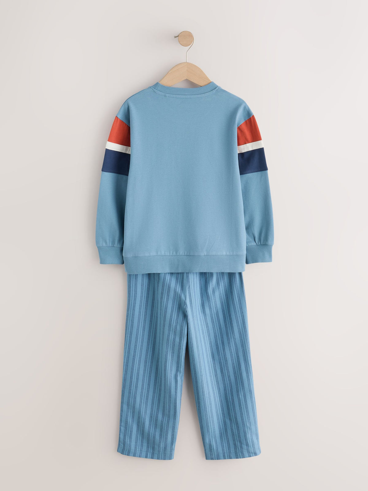 Blue/Navy Stripe Woven Pyjamas 2 Pack (3-16yrs) - image 3