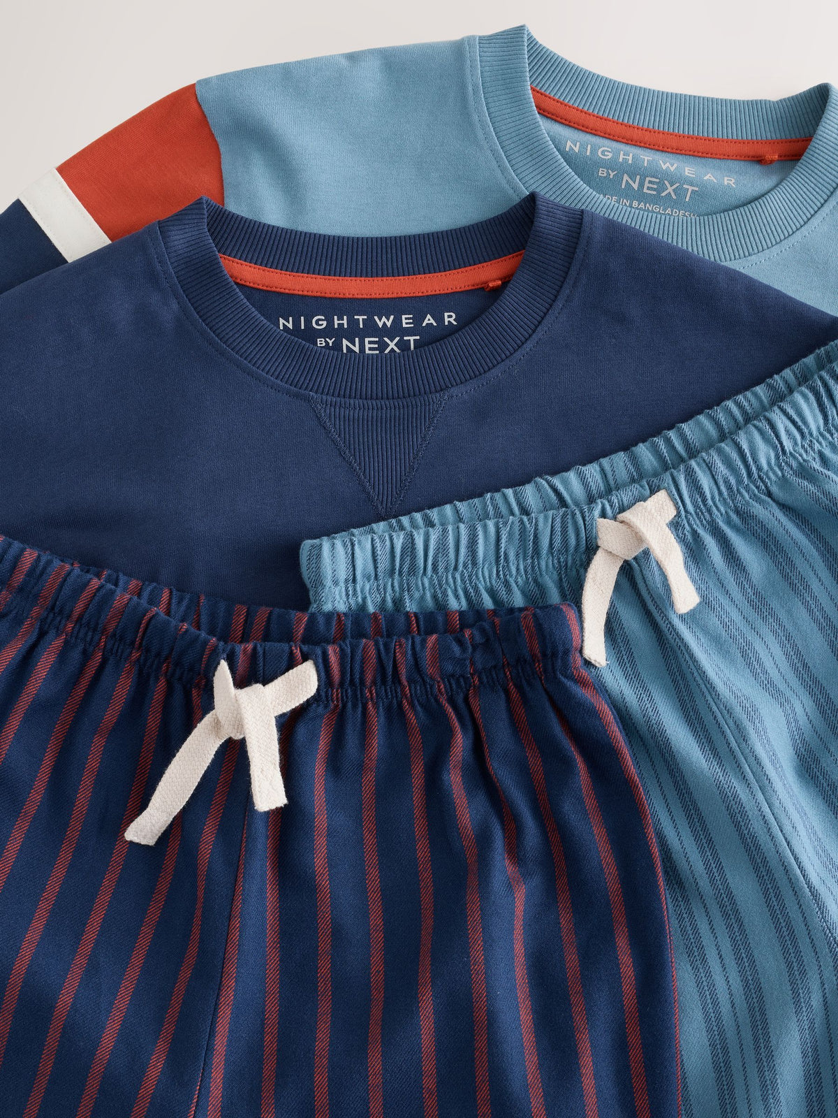 Blue/Navy Stripe Woven Pyjamas 2 Pack (3-16yrs) - image 5
