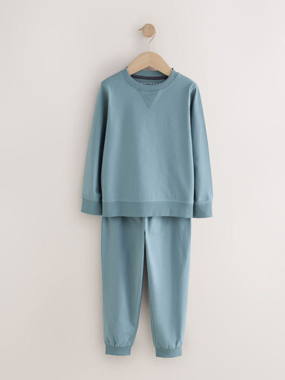 Green/Blue/Charcoal Long Sleeve Jogger Pyjamas Set 3 Pack (3-16yrs) - image 2