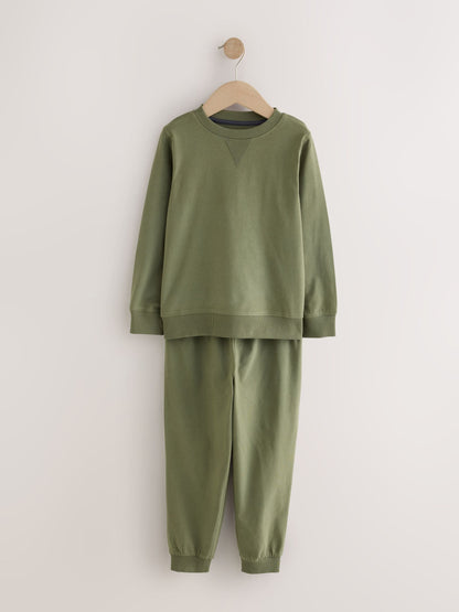 Green/Blue/Charcoal Long Sleeve Jogger Pyjamas Set 3 Pack (3-16yrs) - image 4