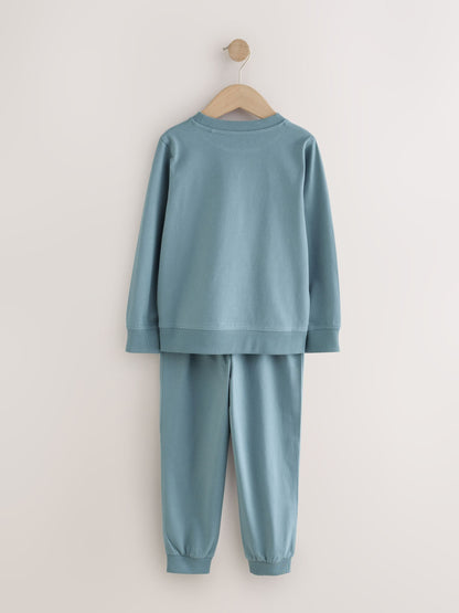 Green/Blue/Charcoal Long Sleeve Jogger Pyjamas Set 3 Pack (3-16yrs) - image 5