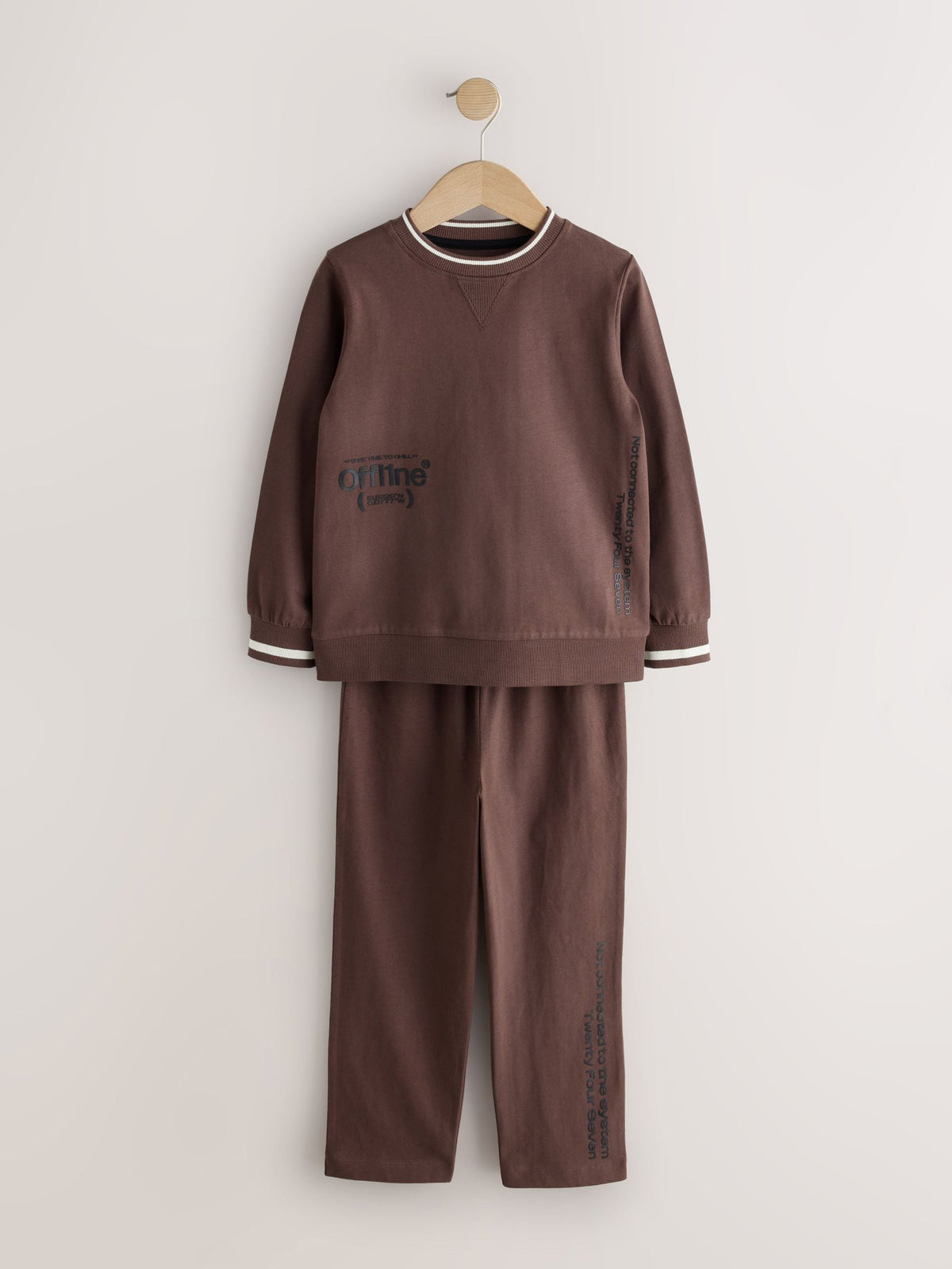 Khaki/Black/Brown Offline Long Sleeve Jogger Pyjamas Set 3 Pack (3-16yrs) - image 10