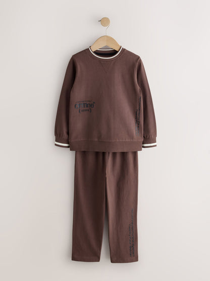 Khaki/Black/Brown Offline Long Sleeve Jogger Pyjamas Set 3 Pack (3-16yrs) - image 10