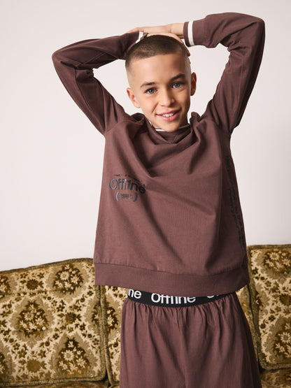 Khaki/Black/Brown Offline Long Sleeve Jogger Pyjamas Set 3 Pack (3-16yrs) - image 4