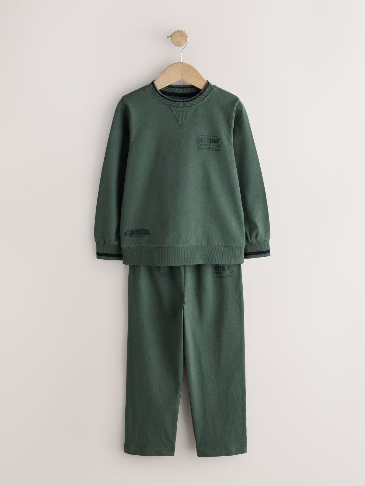Khaki/Black/Brown Offline Long Sleeve Jogger Pyjamas Set 3 Pack (3-16yrs) - image 9