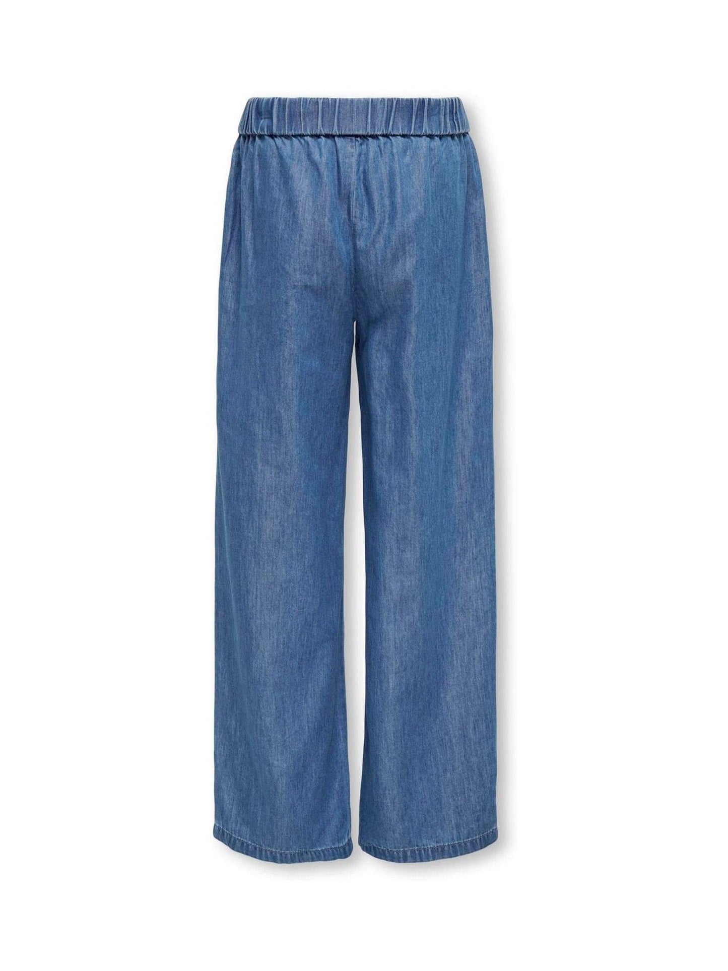 Dsiney Kidz - ONLY KIDS Mid Blue Chambray Tie Waist Palazzo Trousers image 5