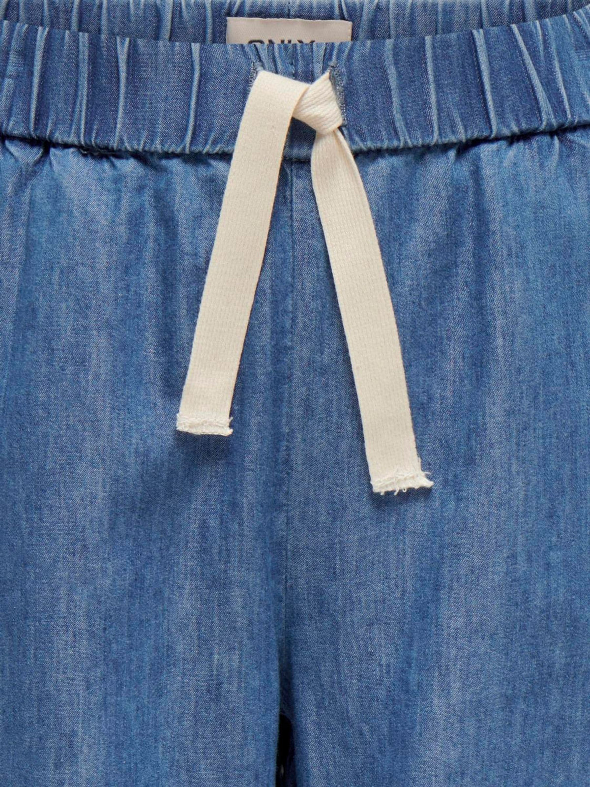 Dsiney Kidz - ONLY KIDS Mid Blue Chambray Tie Waist Palazzo Trousers image 6