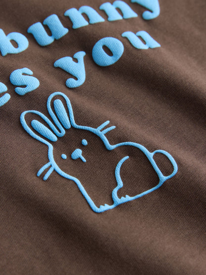 Brown Bunny Short Sleeve Easter Graphic T-Shirt (3mths-7yrs) image 3