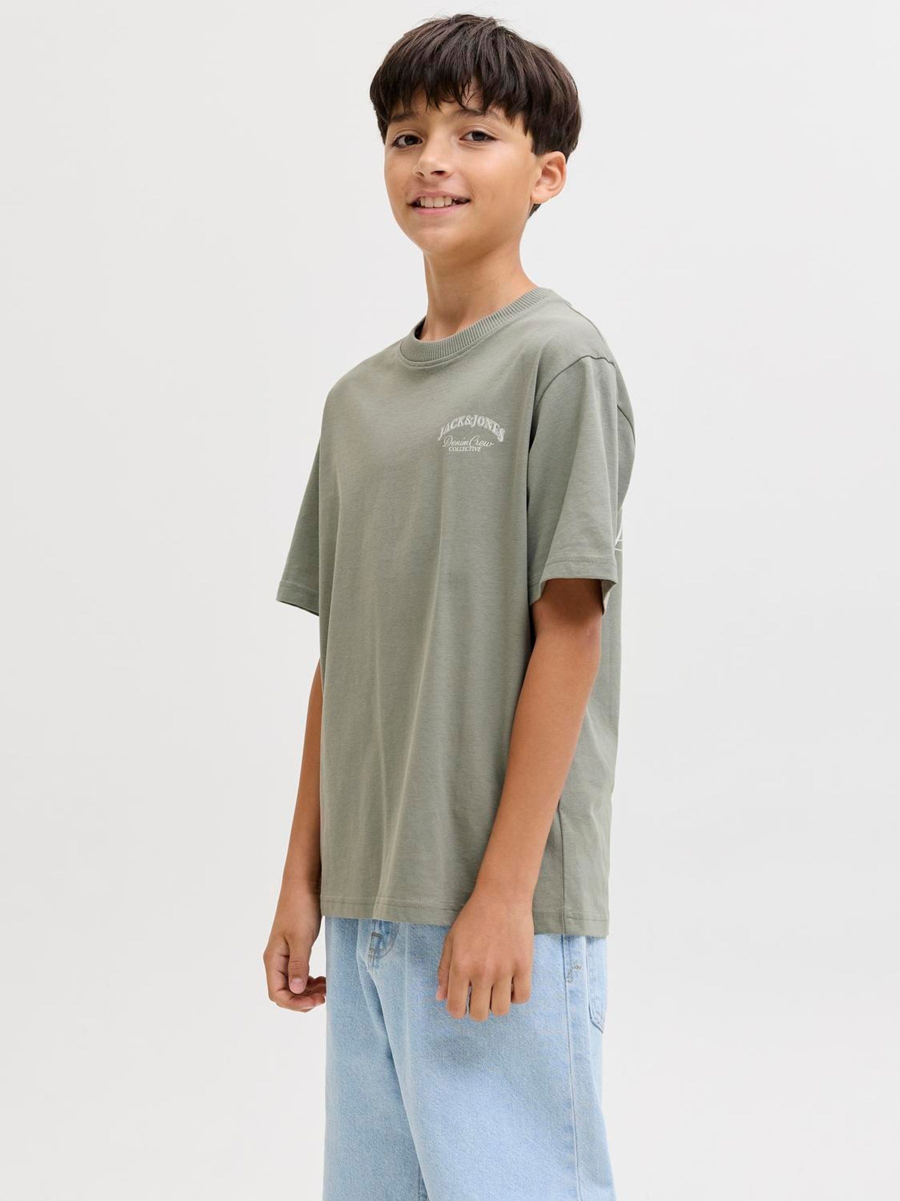Dsiney Kidz - JACK & JONES JUNIOR Green Logo Back Print T-Shirt image 1