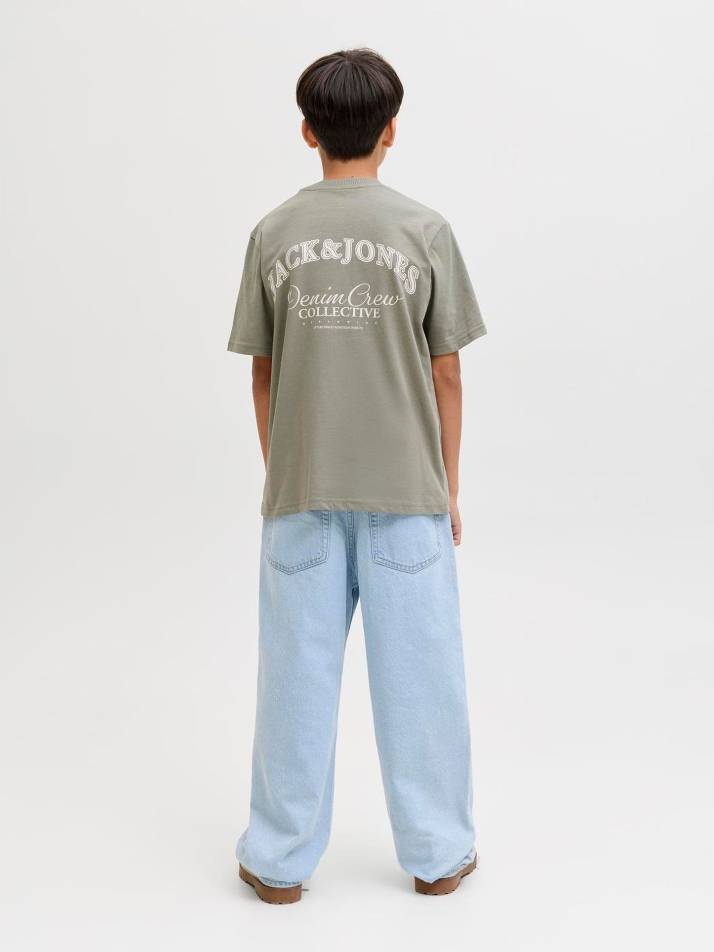 Dsiney Kidz - JACK & JONES JUNIOR Green Logo Back Print T-Shirt image 2