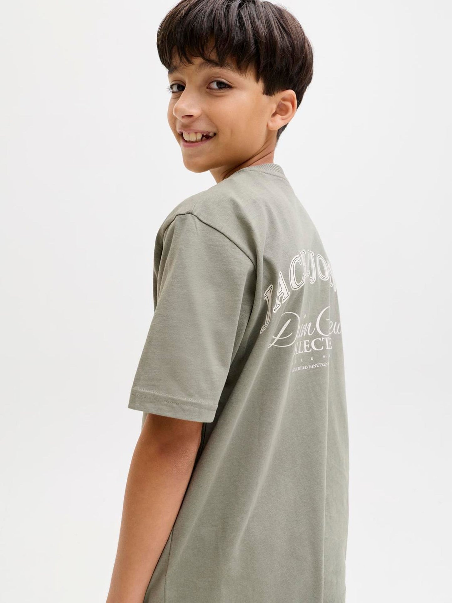 Dsiney Kidz - JACK & JONES JUNIOR Green Logo Back Print T-Shirt image 3