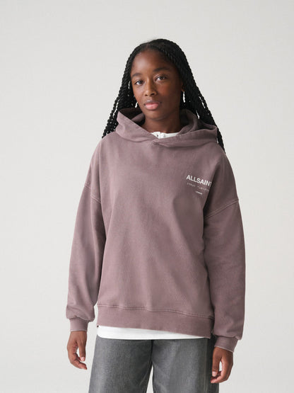 smALLSAINTS Purple Underground Logo Mock Layer Hoodie - image 1