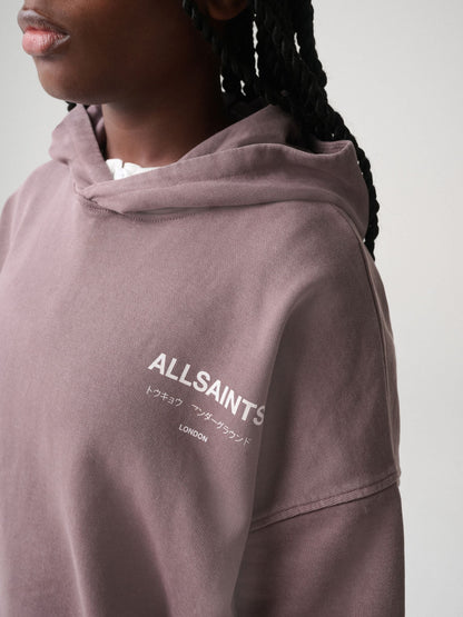 smALLSAINTS Purple Underground Logo Mock Layer Hoodie - image 2