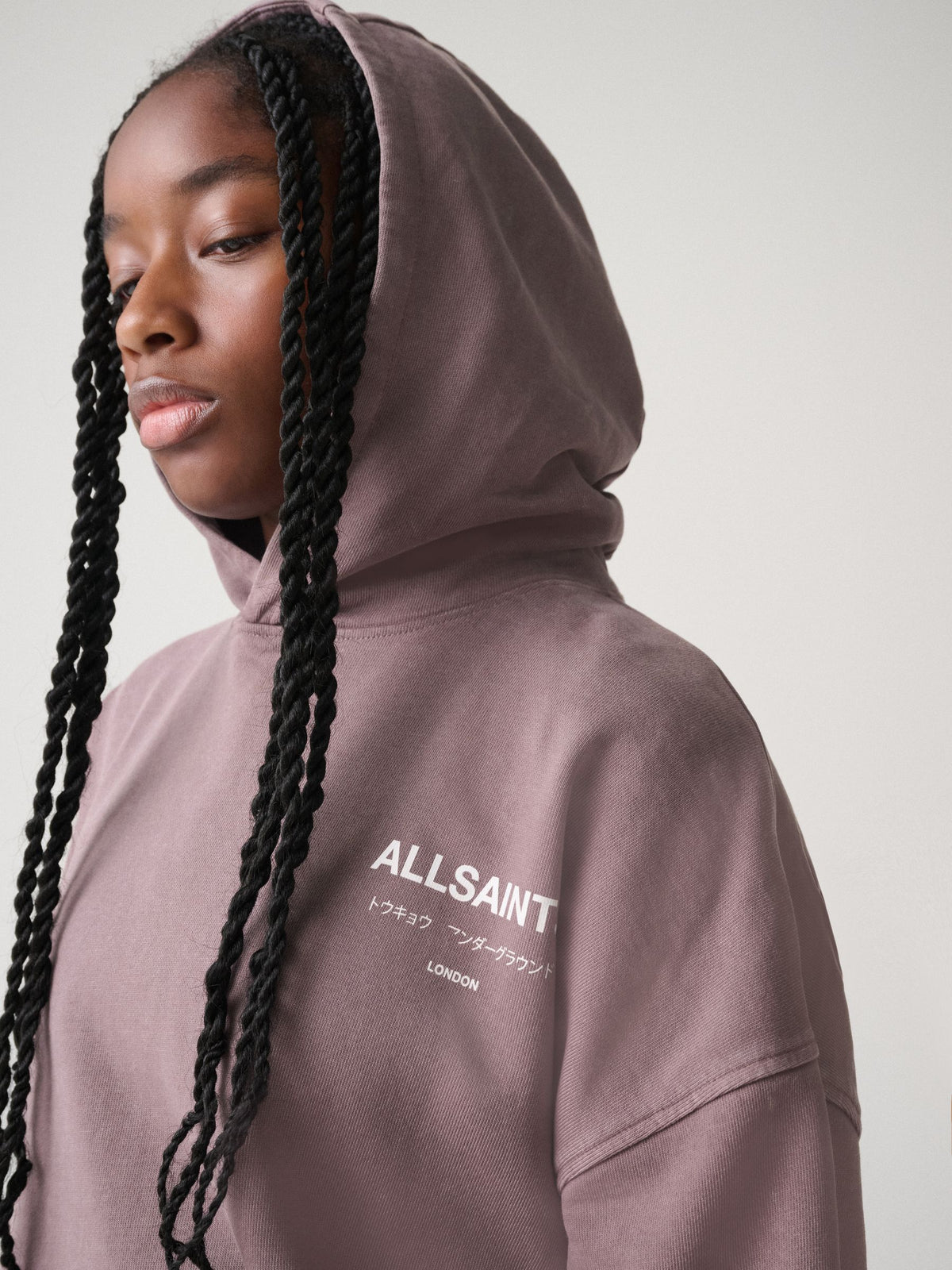 smALLSAINTS Purple Underground Logo Mock Layer Hoodie - image 5