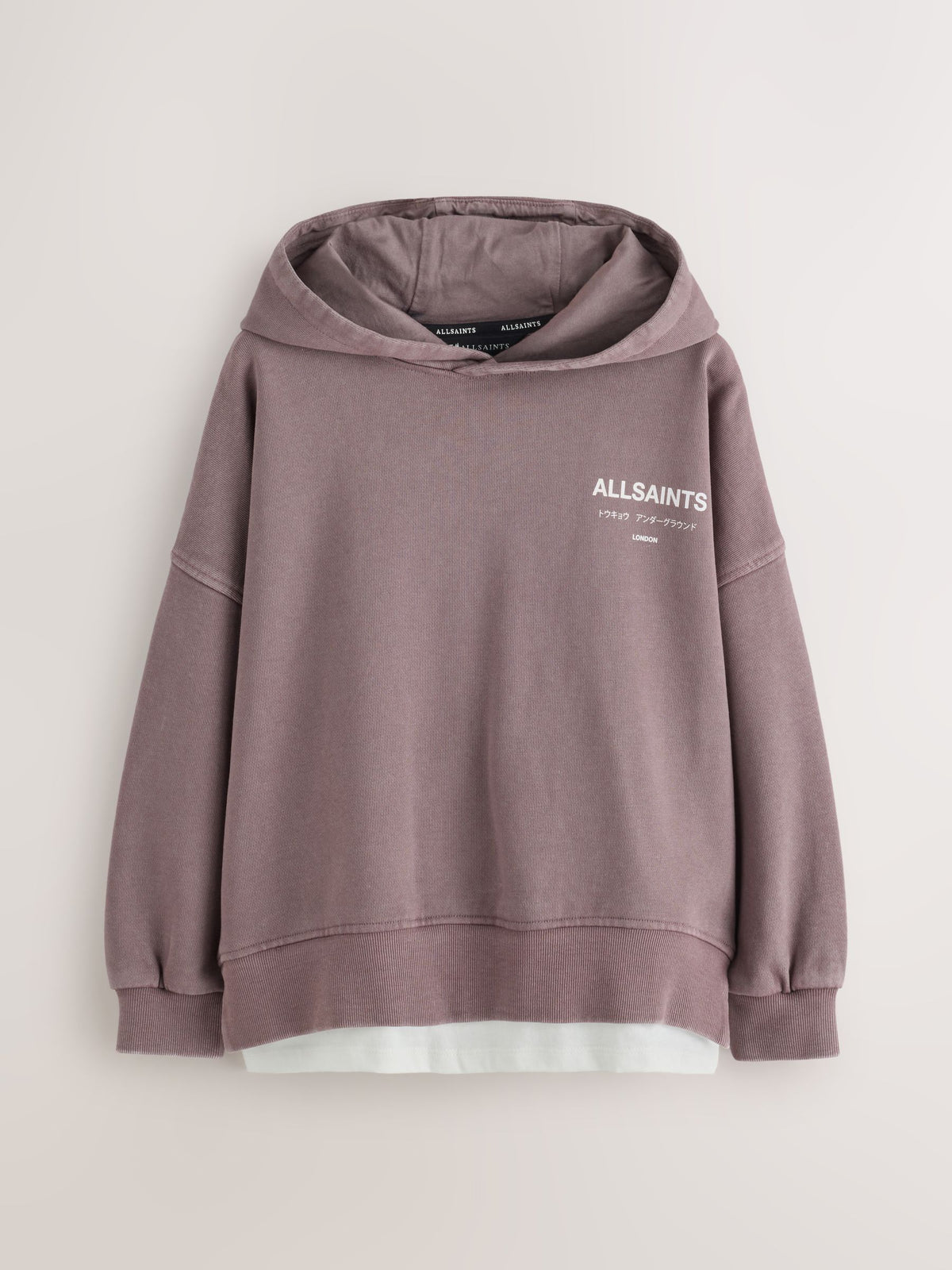 smALLSAINTS Purple Underground Logo Mock Layer Hoodie - image 6