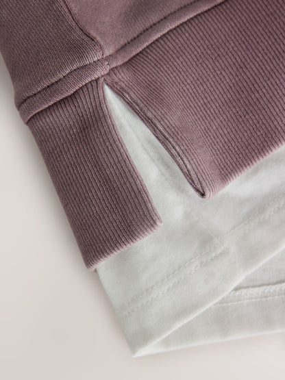 smALLSAINTS Purple Underground Logo Mock Layer Hoodie - image 9