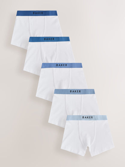 Dsiney Kidz - Baker by Ted Baker White/Blue Boxers 5 Pack image 1
