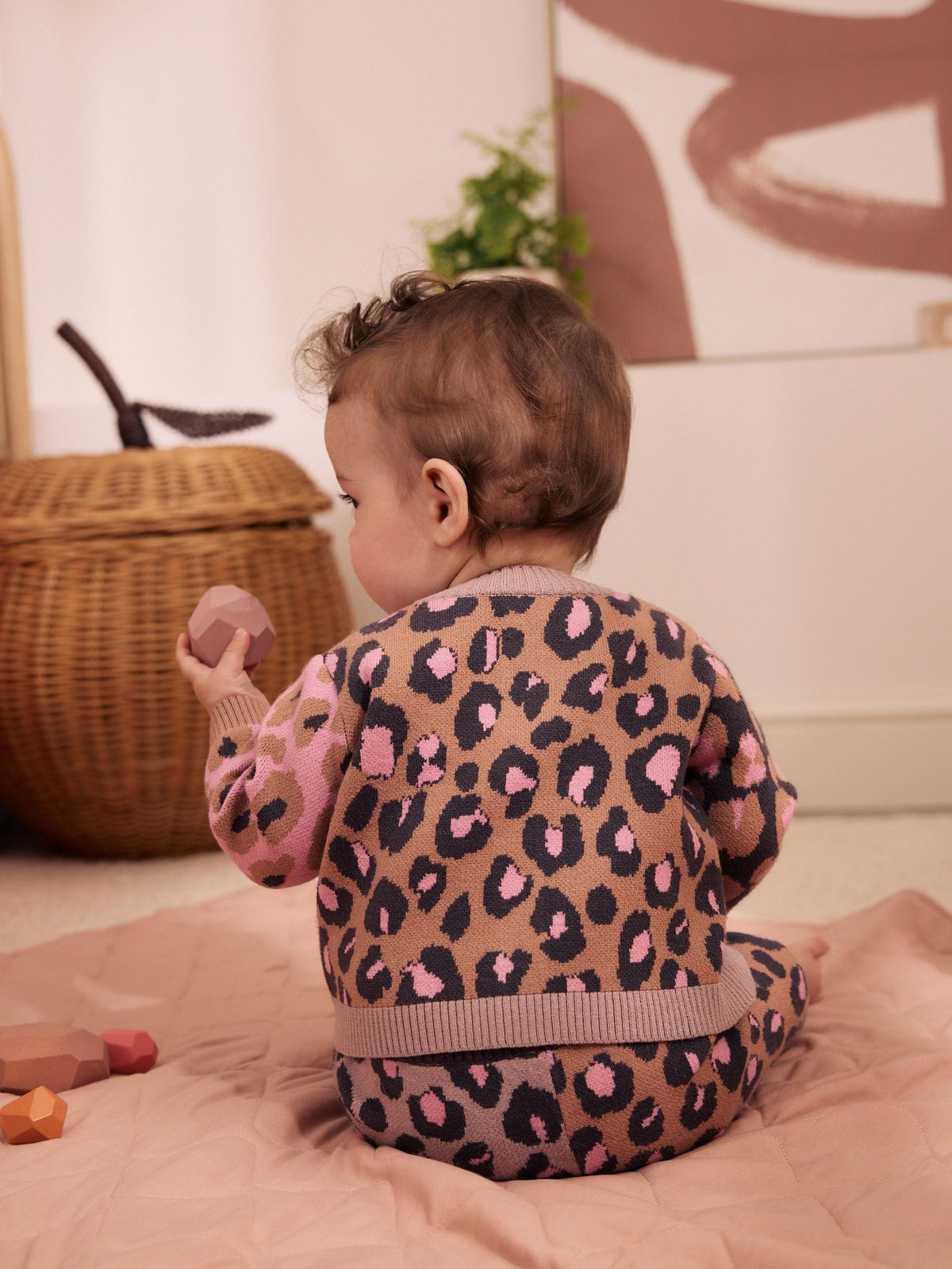 Leopard Knitted Cardigan and Leggings Baby Set 2 Piece (0mths-2yrs) - image 2
