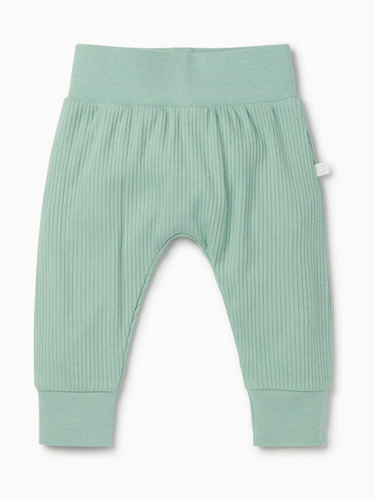 MORI Mint Green Comfy Ribbed Joggers image 3