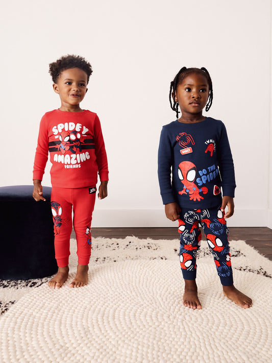 Red/Navy Spidey Snuggle Pyjamas 2 Pack (12mths-8yrs) - image 1