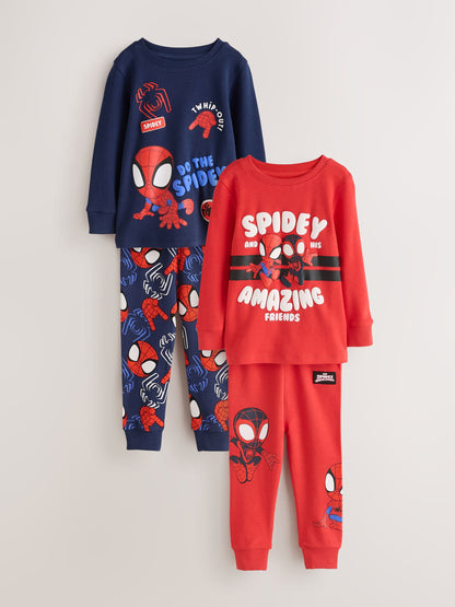 Red/Navy Spidey Snuggle Pyjamas 2 Pack (12mths-8yrs) - image 5