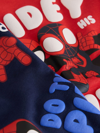 Red/Navy Spidey Snuggle Pyjamas 2 Pack (12mths-8yrs) - image 9