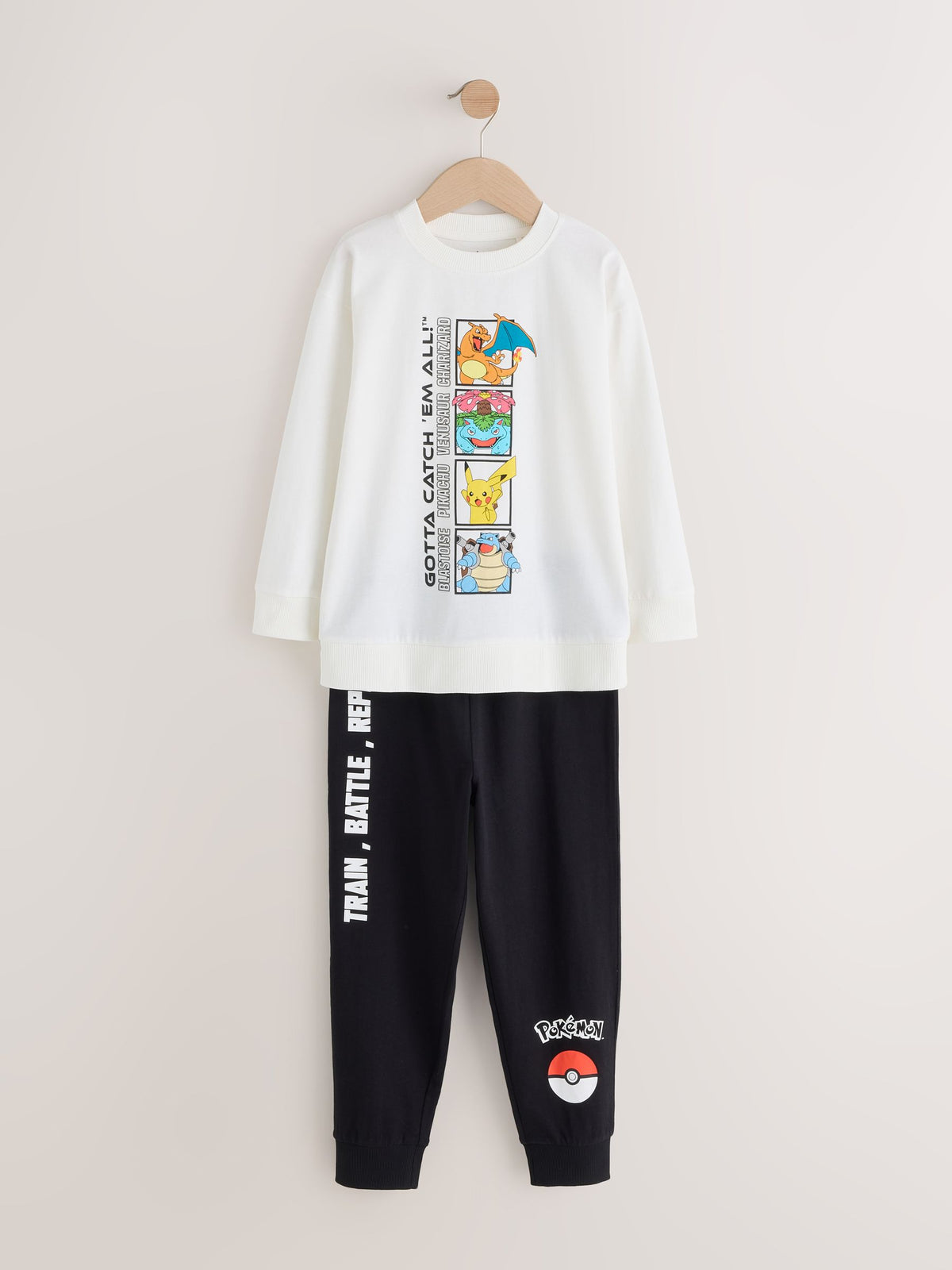 Black/Ecru Pokemon Jogger Pyjamas 2 Pack (3-14yrs) - image 2