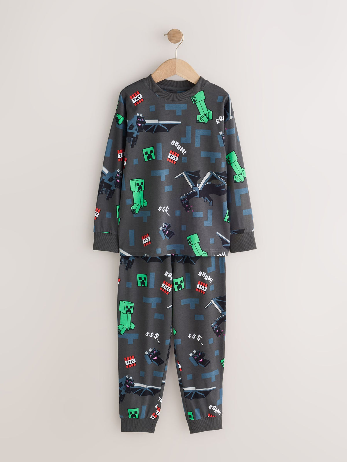 Blue/Grey Minecraft Jogger Pyjamas Set 2 Pack (5-16yrs) - image 3