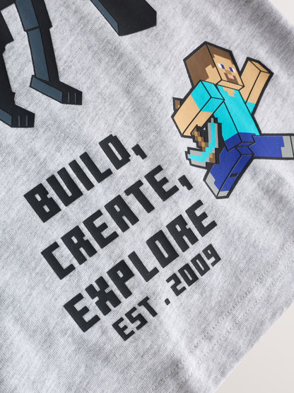 Blue/Grey Minecraft Jogger Pyjamas Set 2 Pack (5-16yrs) - image 7