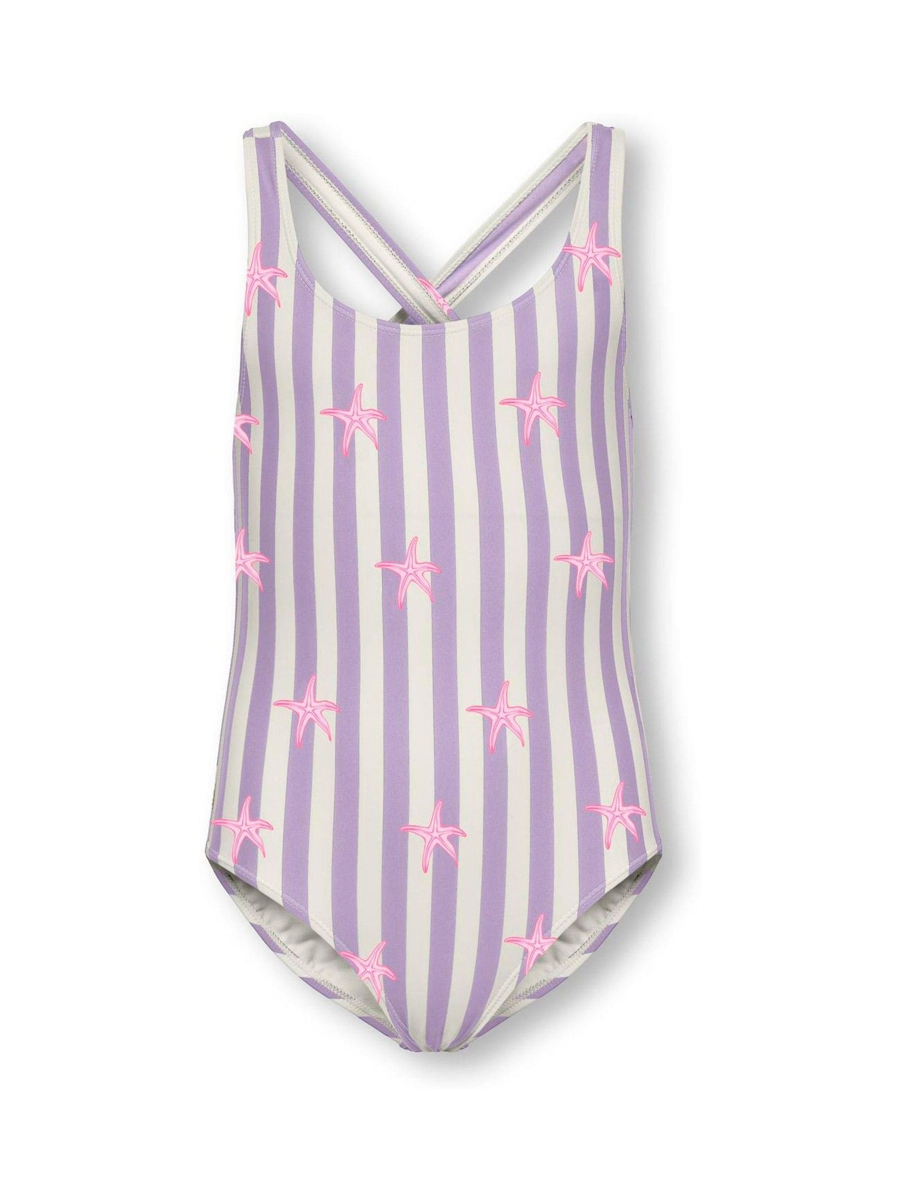 Dsiney Kidz - ONLY KIDS White Starfish Stripe Swimsuit image 1